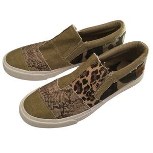 Blow Fish Malibu NWOT Tan and Brown Slip On Shoes Women’s Size 11